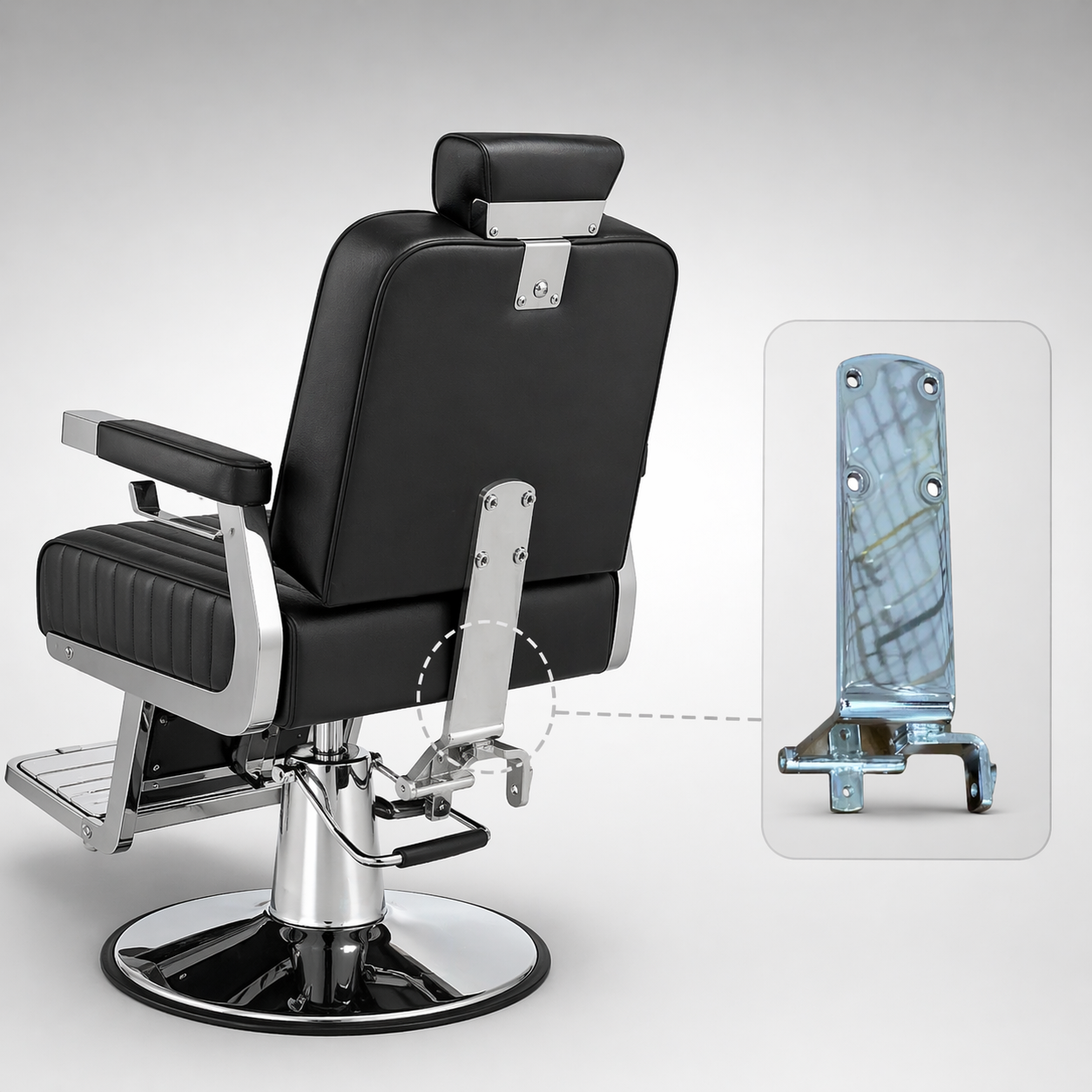 Salon Chair Reclining Bracket Heavy Duty Metal Support for Barber & Styling Chairs | Durable Anti Rust Salon Hardware by Lotus (Pack of 15)