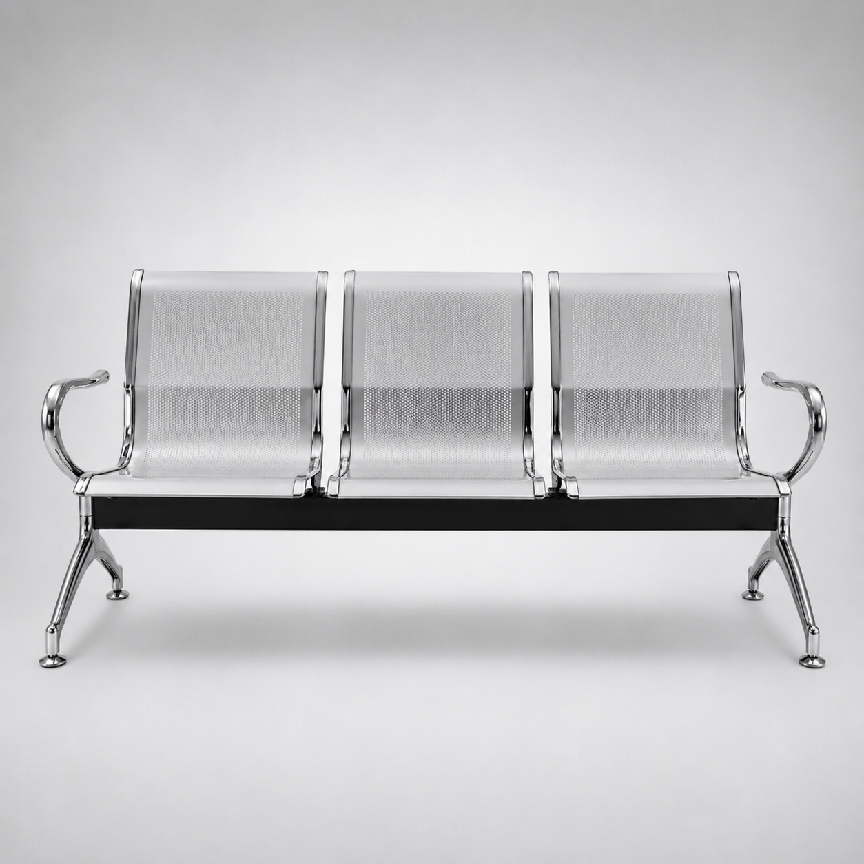 Seiko Metal Frame Bench Seating – Durable Link Chair for Waiting Areas, Reception & Public Spaces