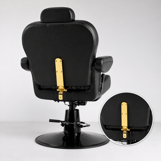 Salon Chair Reclining Mechanism Lotus Heavy Duty Barber Chair Tilt Bracket Back Support Hinge Metal Part for Salon Furniture (Pack of 15)