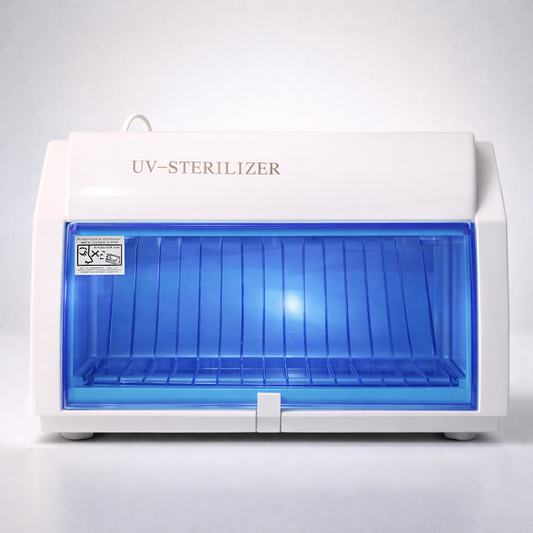 UV sterilizer with blue light on a white background