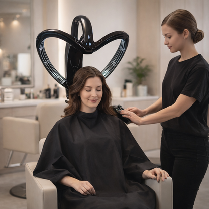 LOTUS Salon Hair Dryer Stand Professional Adjustable Temperature Halo Dryer Machine with Wheels for Salons Hair Styling & Fast Drying Equipment