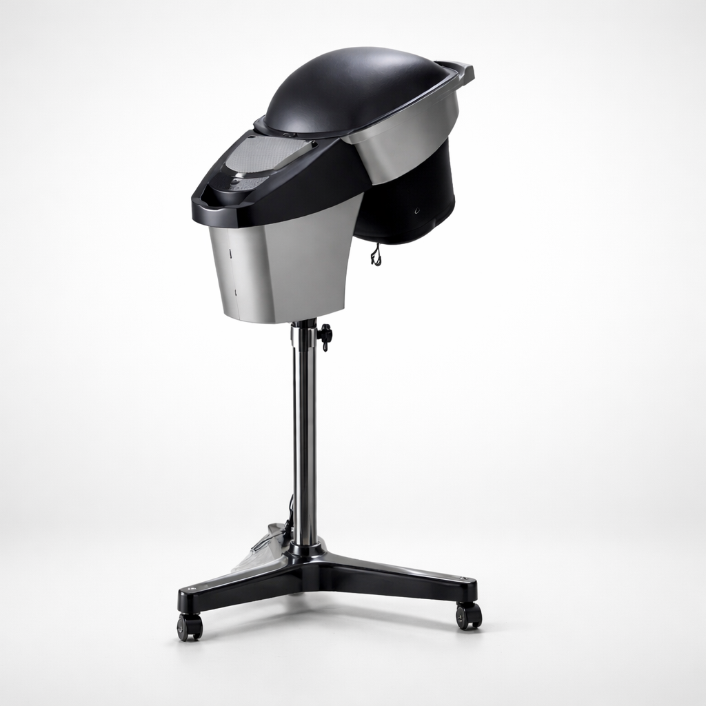 LOTUS Hair Steamer Machine for Salon – Professional Hair Spa Equipment with Adjustable Height, Steam Therapy Hood, Timer Control & Smooth Wheels