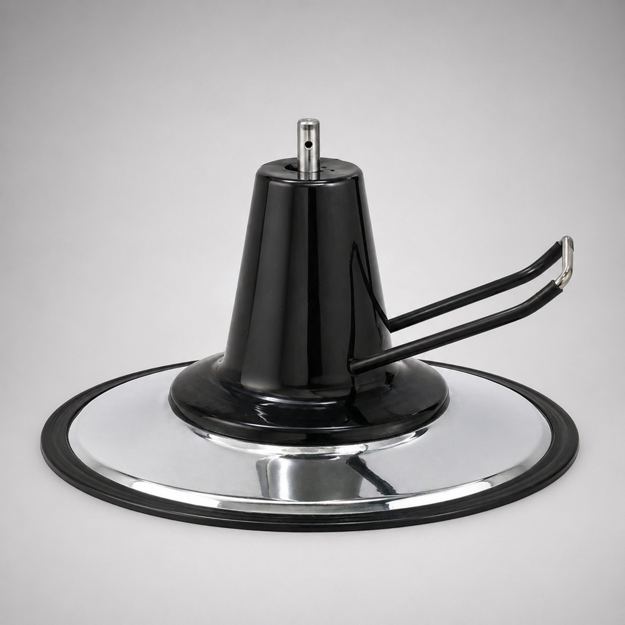 Lotus Salon Hydraulic Chair Base Pump Lotus Heavy Duty Stainless Steel Chrome Salon Chair Base with Smooth Lift & 360° Rotation