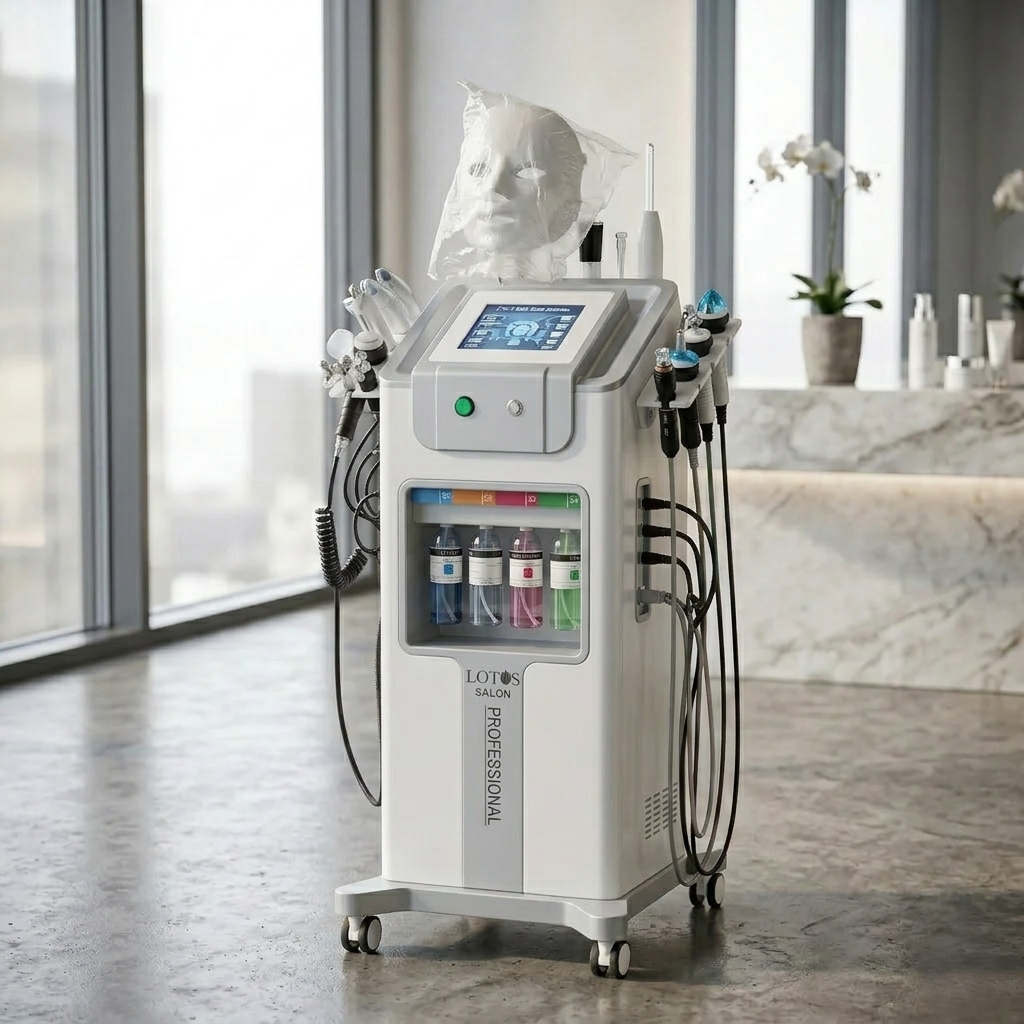 LOTUS 14-in-1 Hydra Facial Machine | Ultra-Premium Skin Rejuvenation System | Advanced Clinical Technology for Deep Cleansing, Lifting & Anti-Ageing