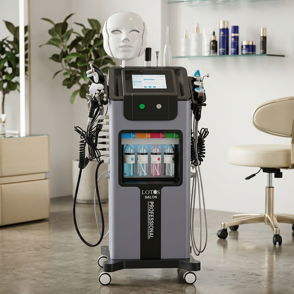 LOTUS 14-in-1 Hydra Facial Machine | Ultra-Premium Skin Rejuvenation System | Advanced Clinical Technology for Deep Cleansing, Lifting & Anti-Ageing