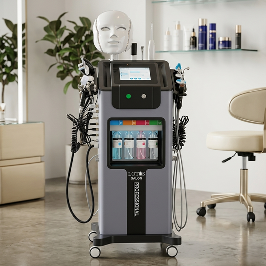LOTUS 14-in-1 Hydra Facial Machine | Ultra-Premium Skin Rejuvenation System | Advanced Clinical Technology for Deep Cleansing, Lifting & Anti-Ageing