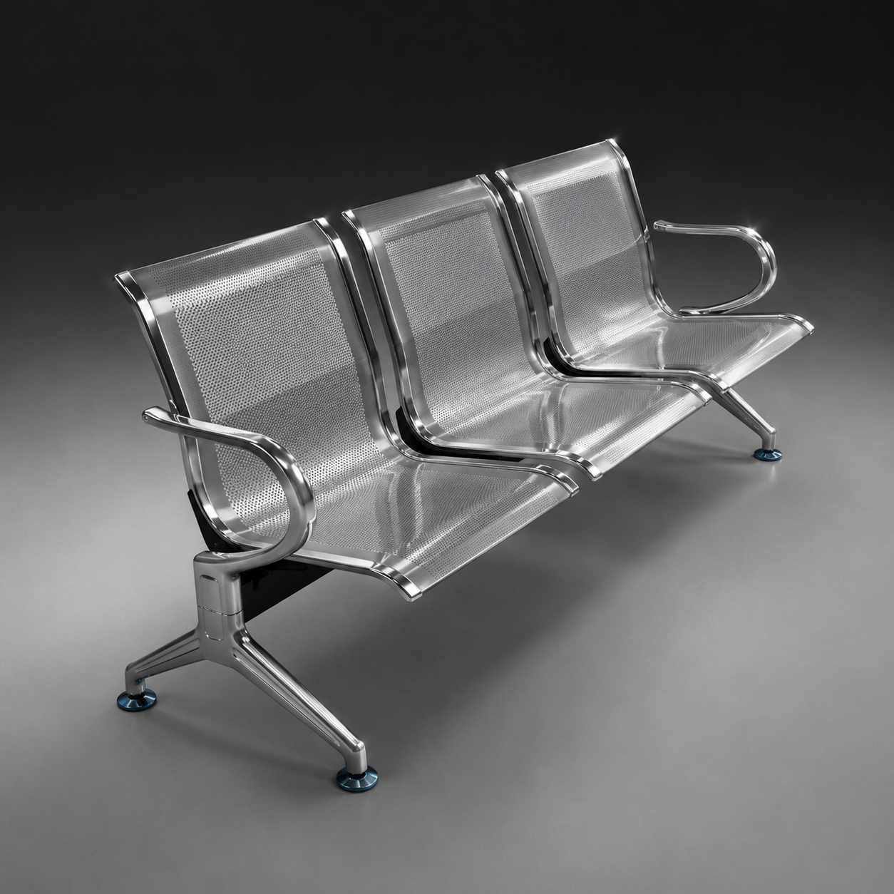 Seiko Metal Frame Bench Seating – Durable Link Chair for Waiting Areas, Reception & Public Spaces