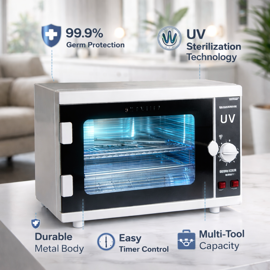 Oven with UV sterilization technology in a living room setting