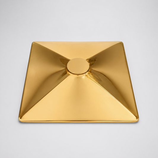 Lotus Salon Chair Base Plate Gold Lotus Hydraulic Square Metal Base Heavy Duty Stable Anti Slip Rust Resistant Premium Salon Furniture Base