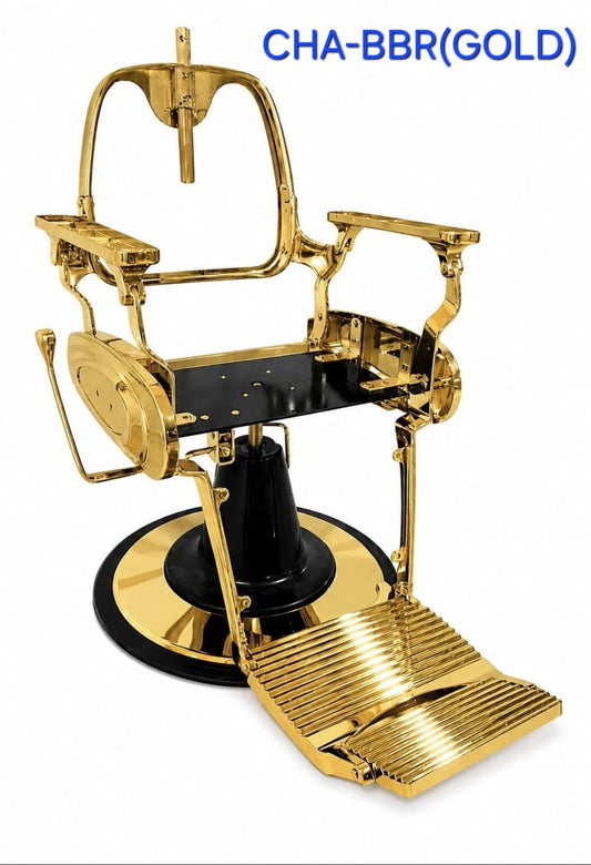 LOTUS SALON Professional Barber Chair Assembly with Hydraulic Pump, Round Base, Arm Supports & Footrest for Salon, Barbershop and Grooming Studio (Pack of 1)