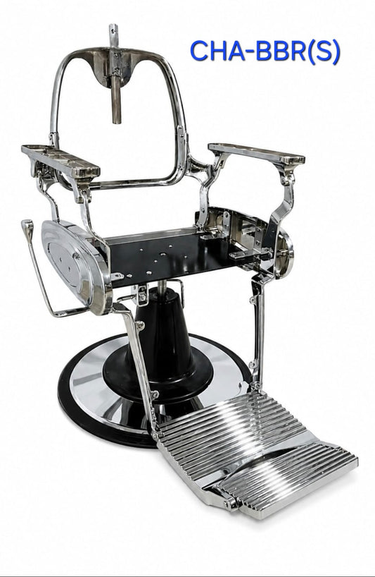 LOTUS SALON Professional Barber Chair Assembly with Hydraulic Pump, Round Base, Arm Supports & Footrest for Salon, Barbershop and Grooming Studio (Pack of 1)