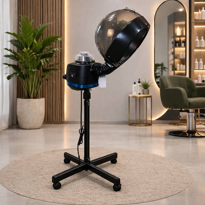 Hair Steamer for Salon Professional Hooded Hair Spa Machine Adjustable Stand Deep Conditioning Steam Treatment for Healthy Shiny Hair