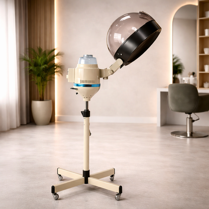 Hair Steamer for Salon Professional Hooded Hair Spa Machine Adjustable Stand Deep Conditioning Steam Treatment for Healthy Shiny Hair