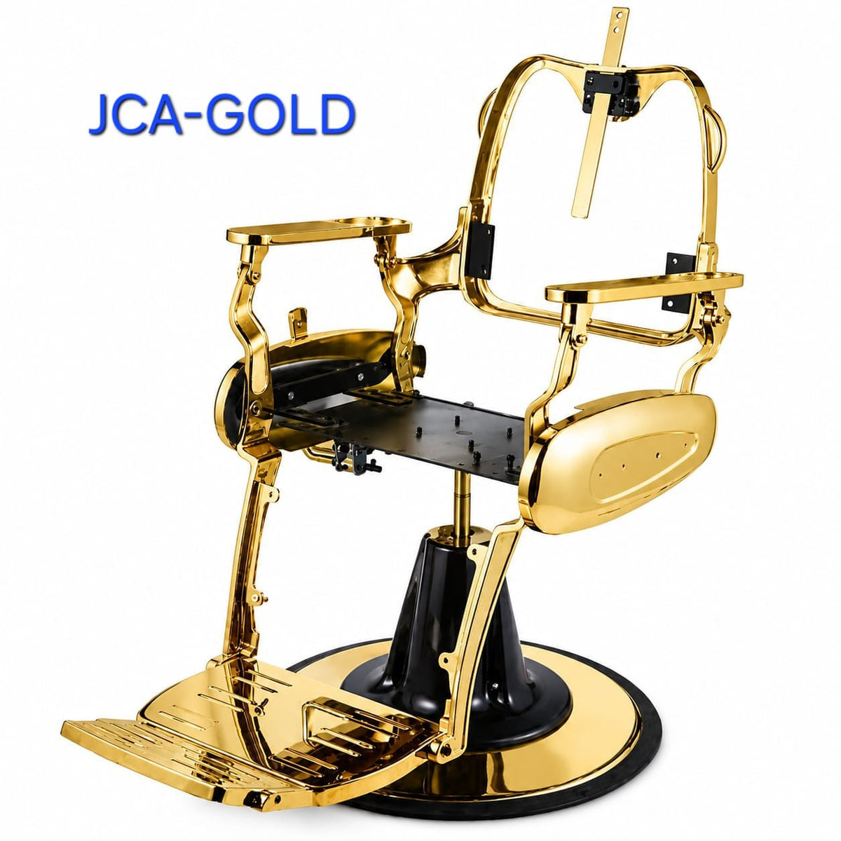 LOTUS SALON Premium Jaguar Professional Barber Chair Assembly with Hydraulic Pump, Round Base, Arm Supports & Wide Footrest for Salon and Barbershop (Pack of 2)