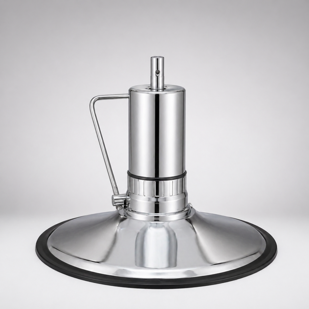 Lotus Salon Hydraulic Chair Base Pump Lotus Heavy Duty Stainless Steel Chrome Salon Chair Base with Smooth Lift & 360° Rotation