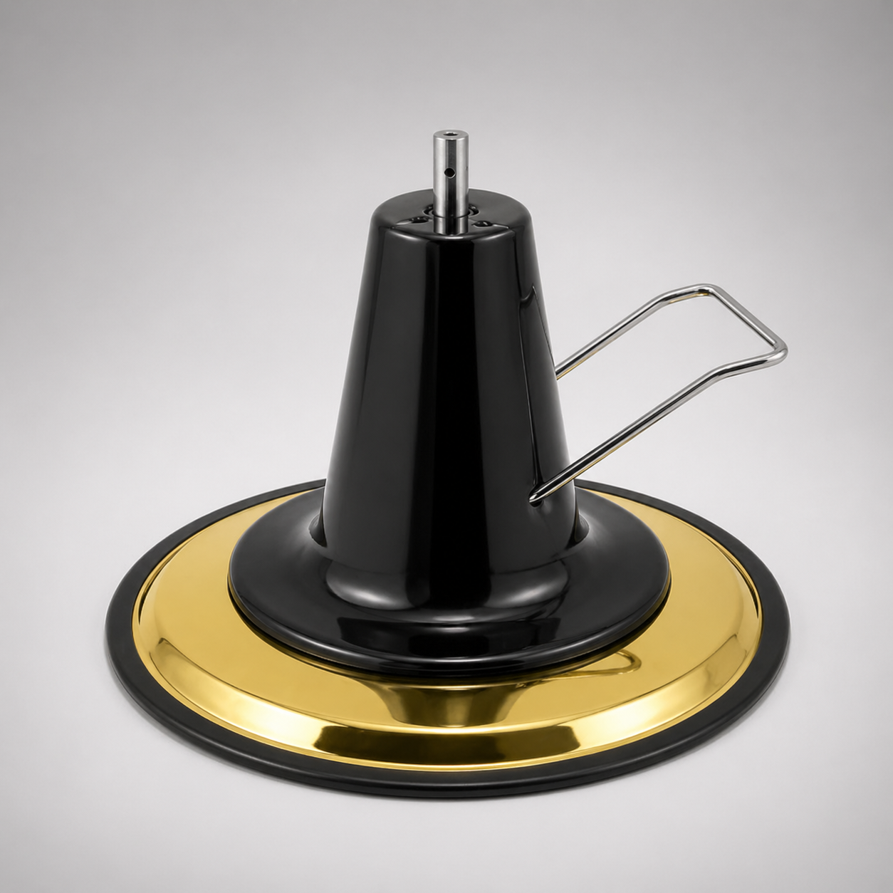 Lotus Salon Hydraulic Chair Base Pump Lotus Heavy Duty Stainless Steel Chrome Salon Chair Base with Smooth Lift & 360° Rotation