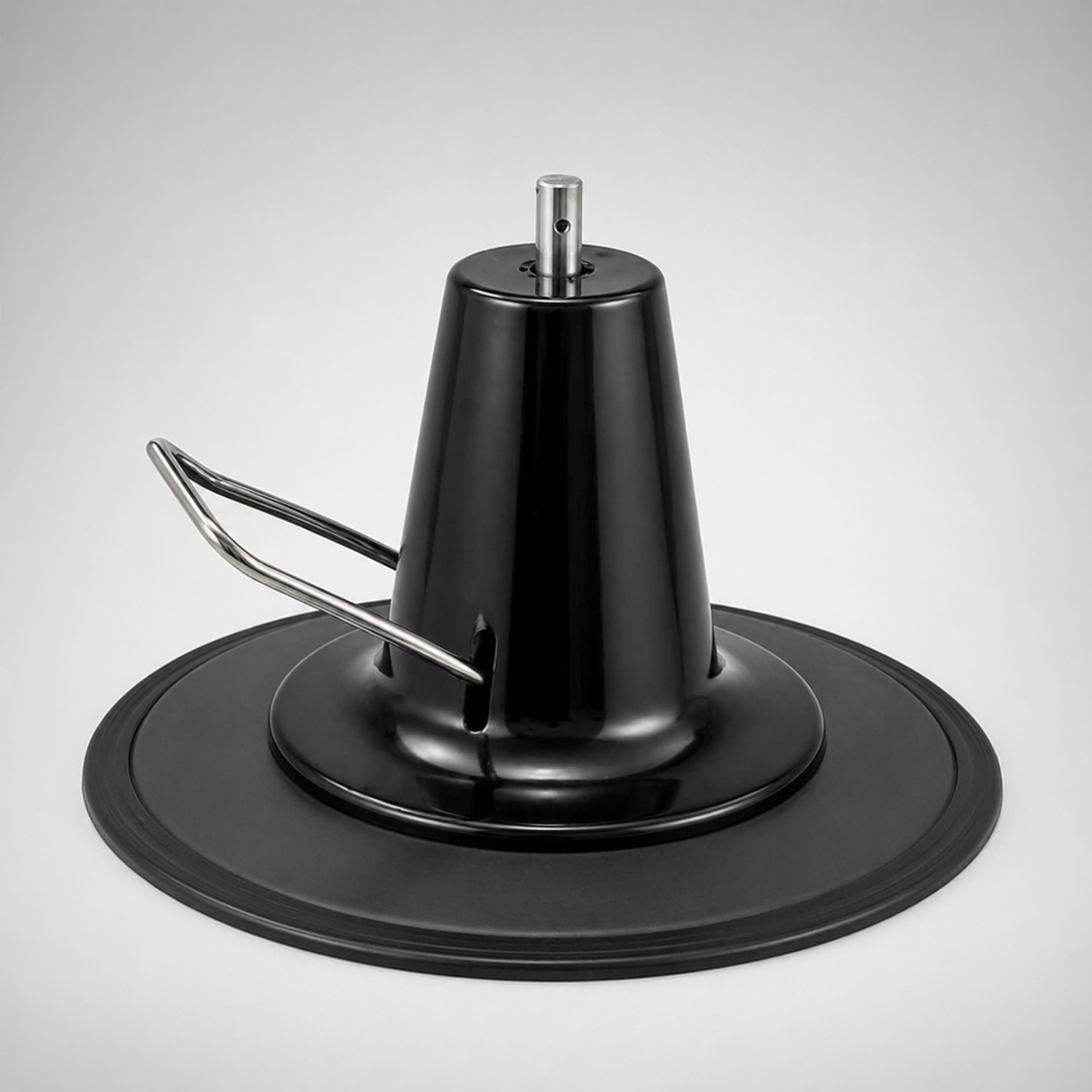 Lotus Salon Hydraulic Chair Base Pump Lotus Heavy Duty Stainless Steel Chrome Salon Chair Base with Smooth Lift & 360° Rotation