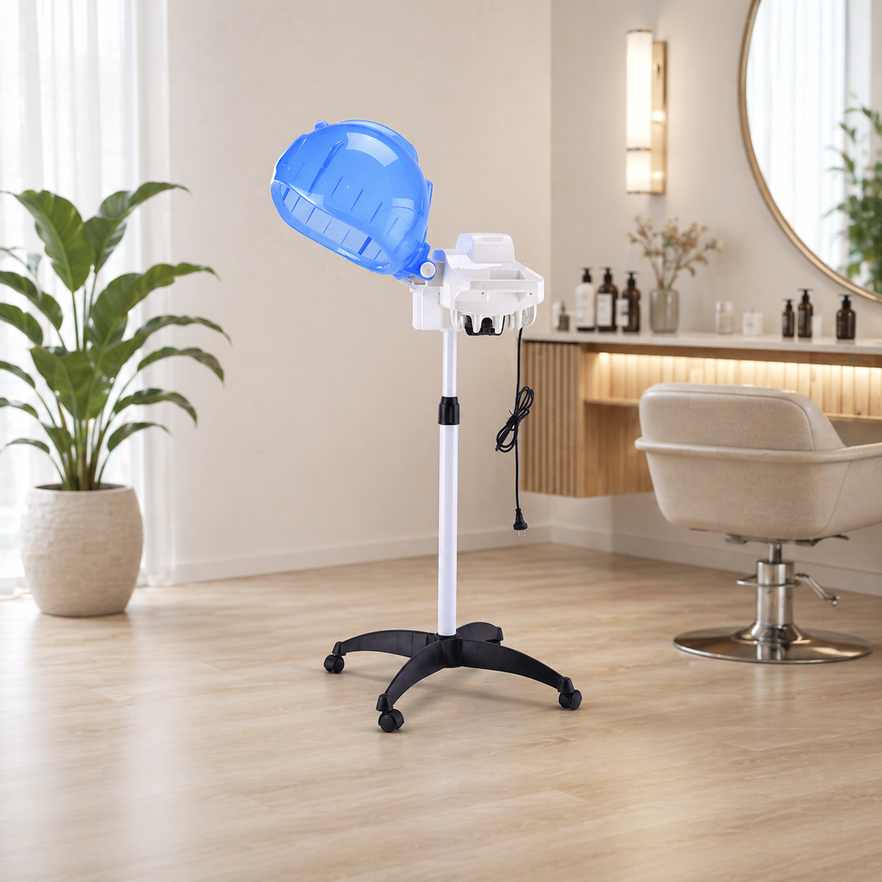 Professional Salon Hair Steamer Hood Dryer with Adjustable Stand | Deep Conditioning Hair Spa Machine (Pack of 2 Pieces)