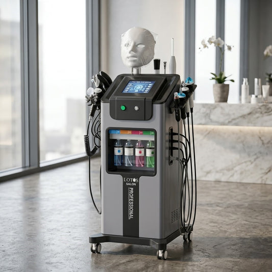 Beauty salon equipment with digital display in a modern interior setting